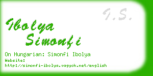 ibolya simonfi business card